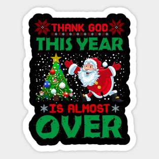 Thank God Merry Christmas Sticker